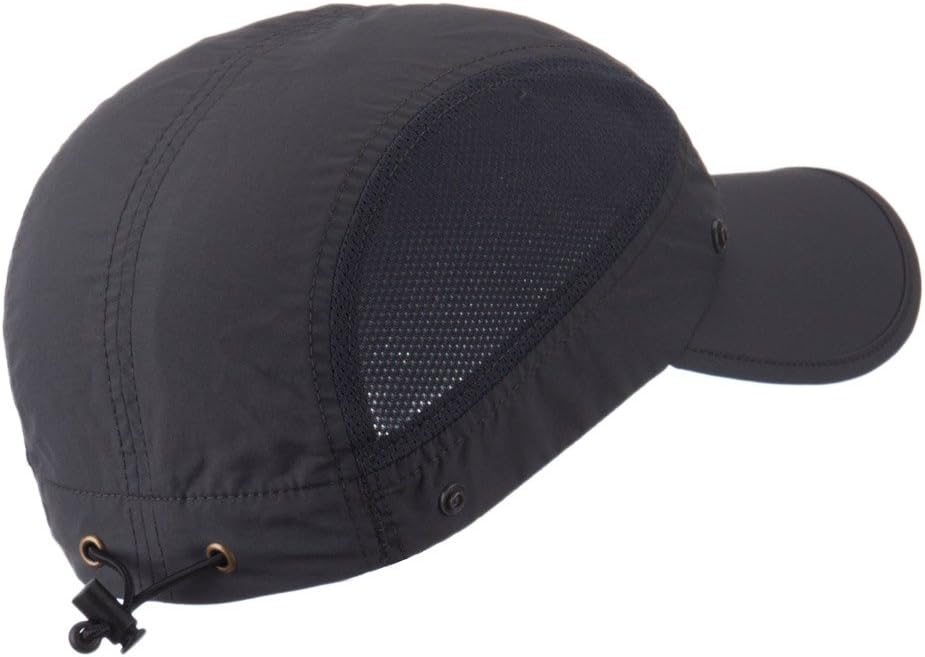 UV 50+ Talson Removable Flap Breathable Cap - Charcoal OSFM