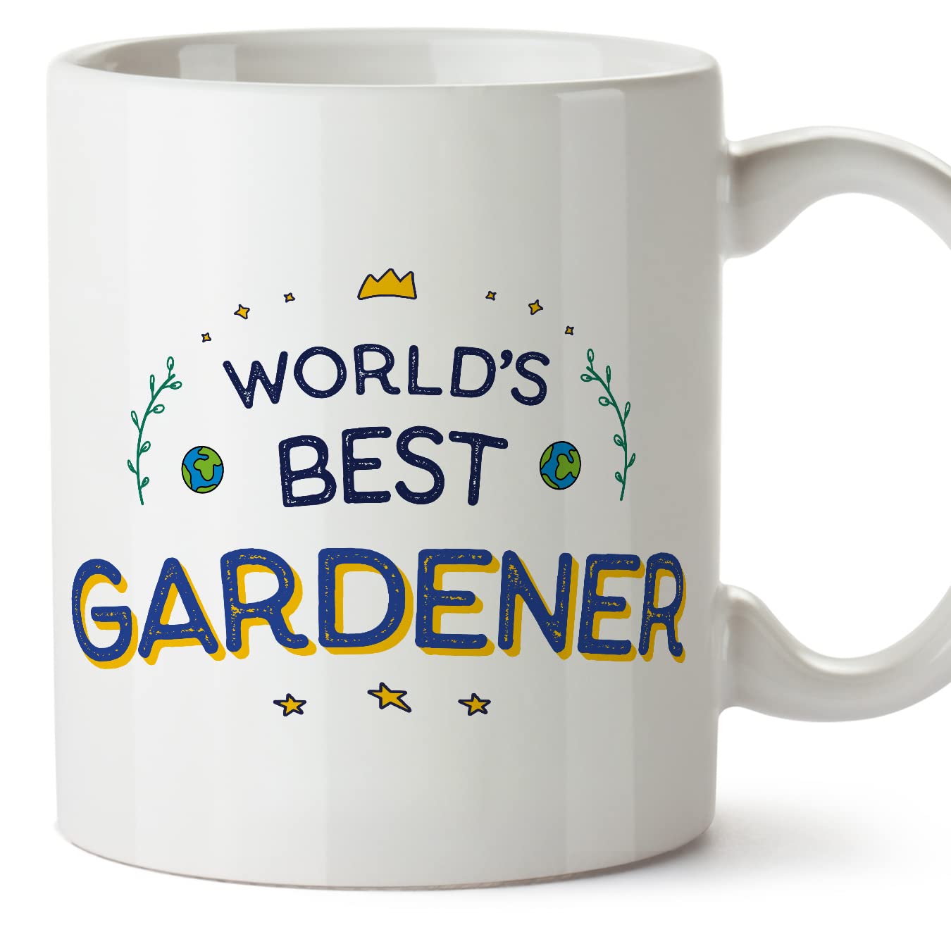 MUGFFINS Gardener Mug - in English - World's Best - Funny Gift for Colleagues - Ceramic 11oz Mug — image 1