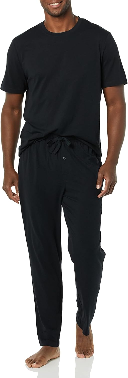 Amazon Essentials Mens Cotton Modal T-Shirt and Full-Length Bottom Pajama Set - Image 4