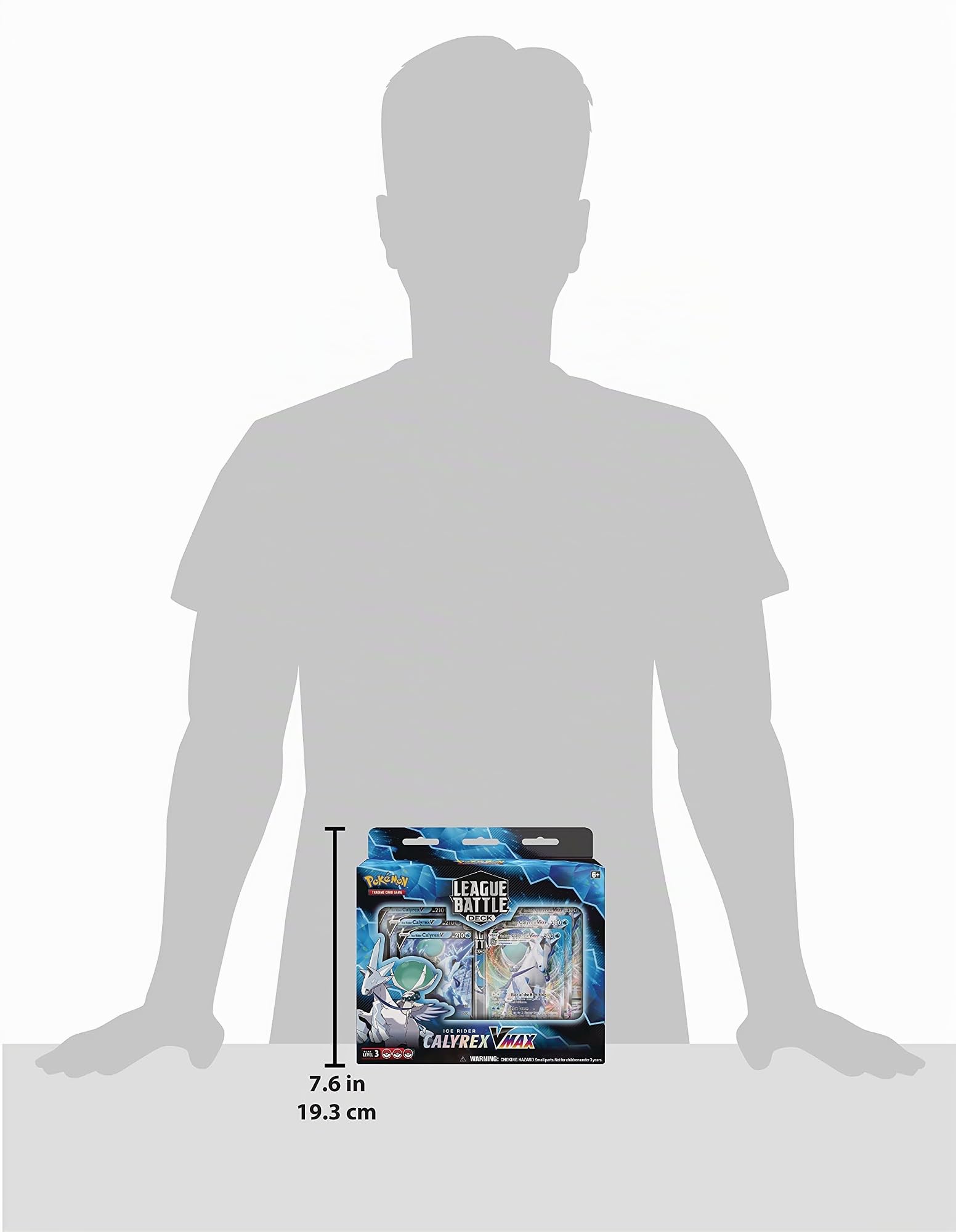 Pokémon TCG: Ice Rider Calyrex VMAX League Battle Deck (60 carte pronte, 3 FOIL V + 3 FOIL VMAX)