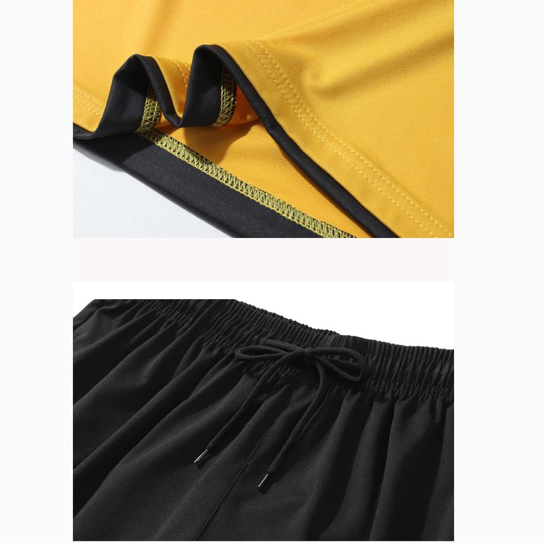 Męskie zestawy odzieży sportowej na co dzień Moda T Shirt Szorty Dres Męski zestaw ubrań Dwuczęściowy dres męski (kolor: biały, rozmiar: XXX-Large) (biały duży)