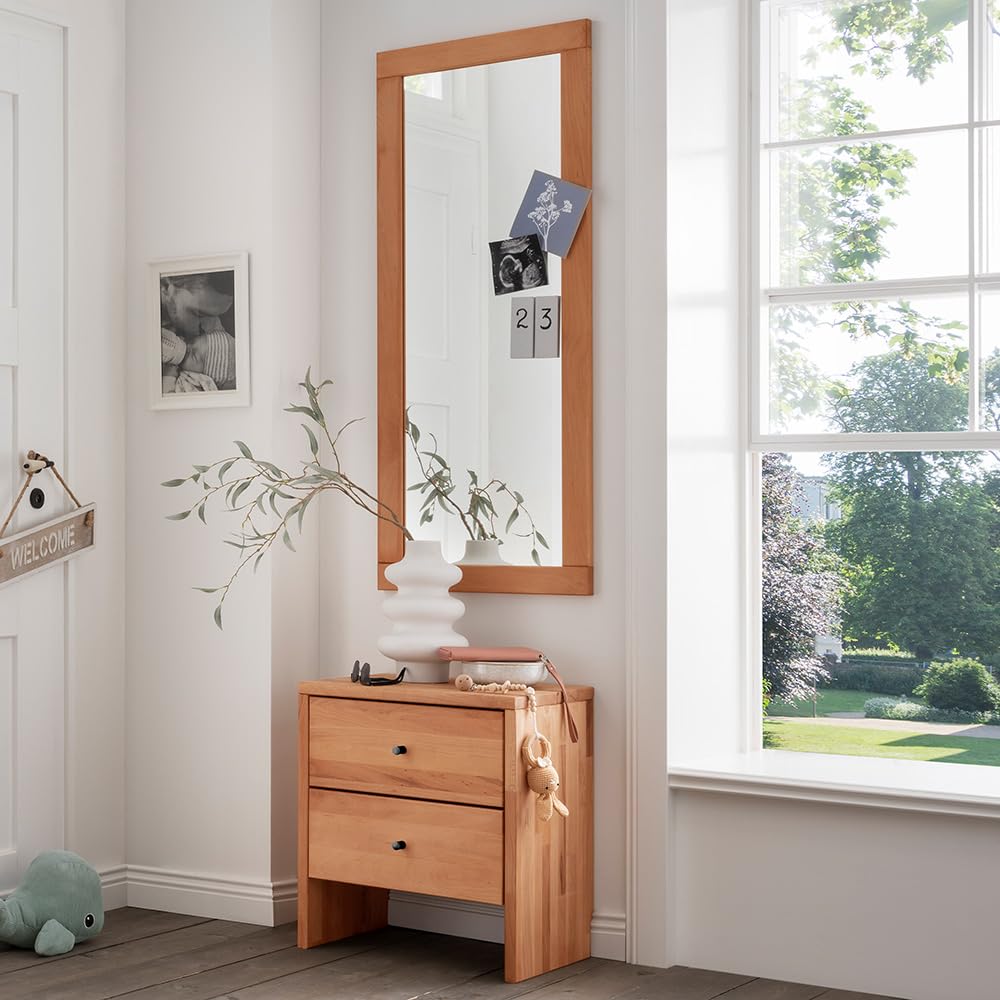 kleiderschrank höhe 180 cm Massivholz Benita in Weiß und Kieferfarben 185 hoch Größe:Sitzkissen 120x50