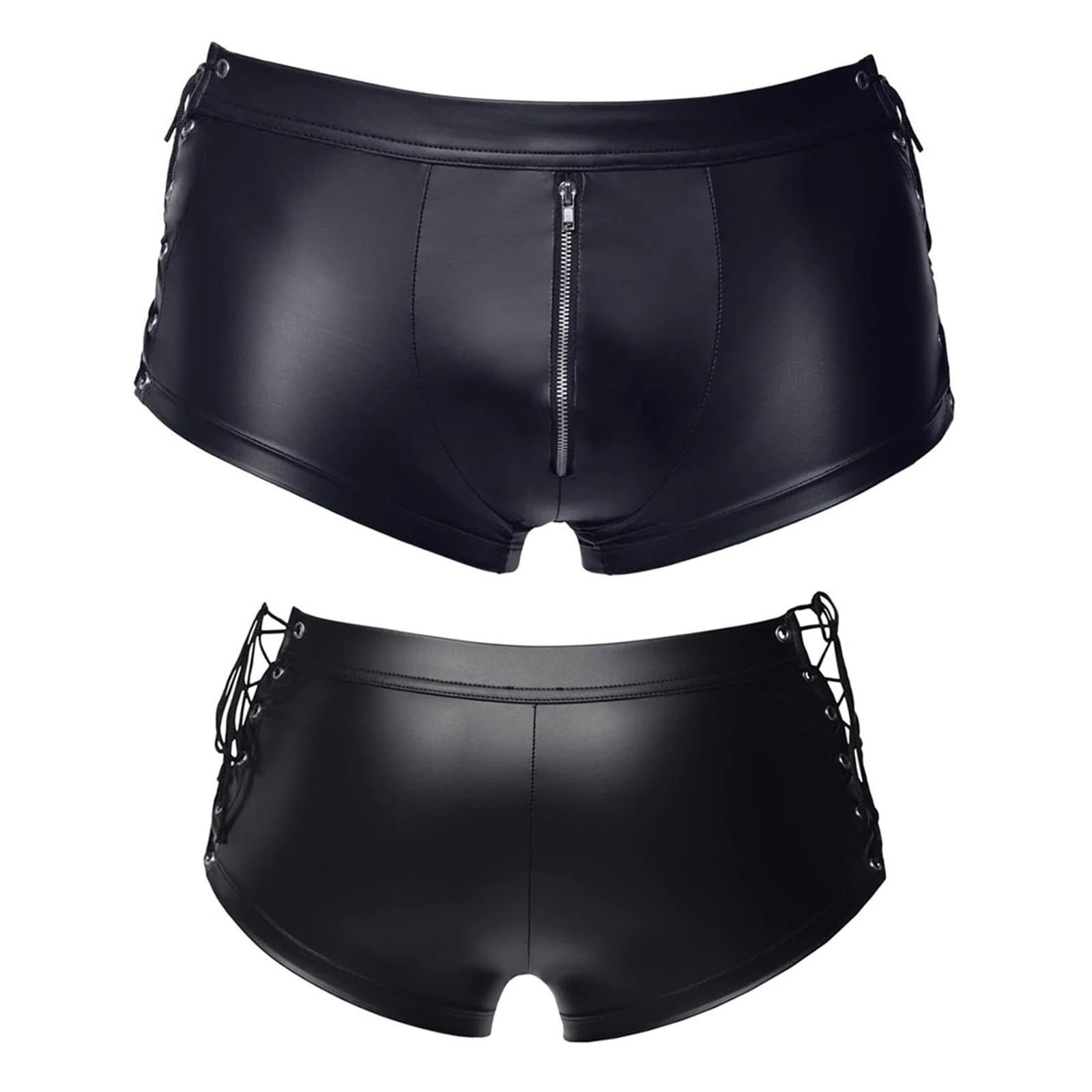 Latex Chemises de fitness en cuir verni pour homme - Manches courtes - Lingerie effet mouillé - Maillot de corps en maille - Clubwear Swinger-Club Kinkywear Techno - Tenue pour homme