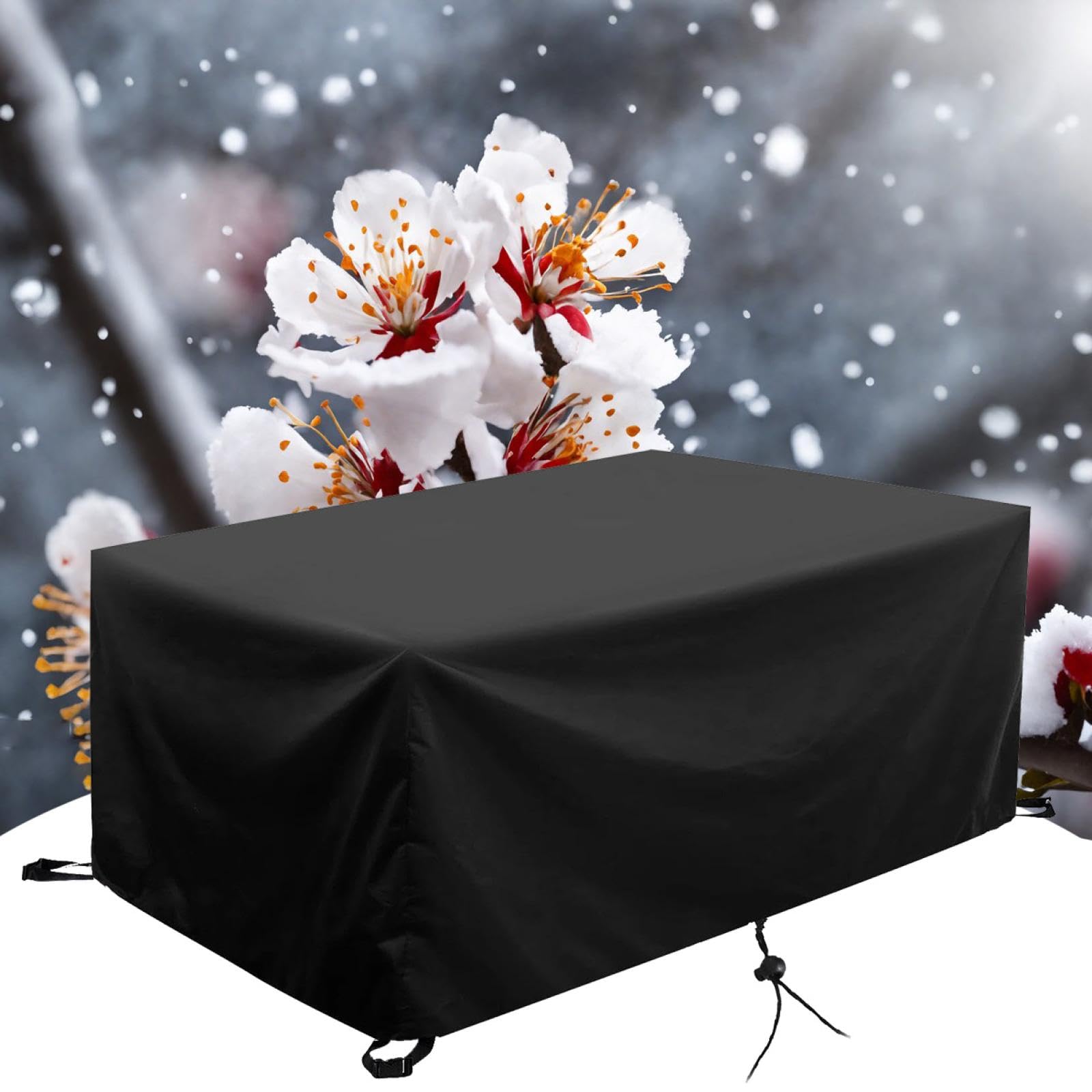 Housses Pour Mobilier De Jardin 150x110 Housse Table De Jardin 420d Oxford Tissu Housse Salon De Jardin Exterieur Protection Pour Tous Les Temps,Résistant Au Froid Coupe Vent 150x110x90cm/LxWxH