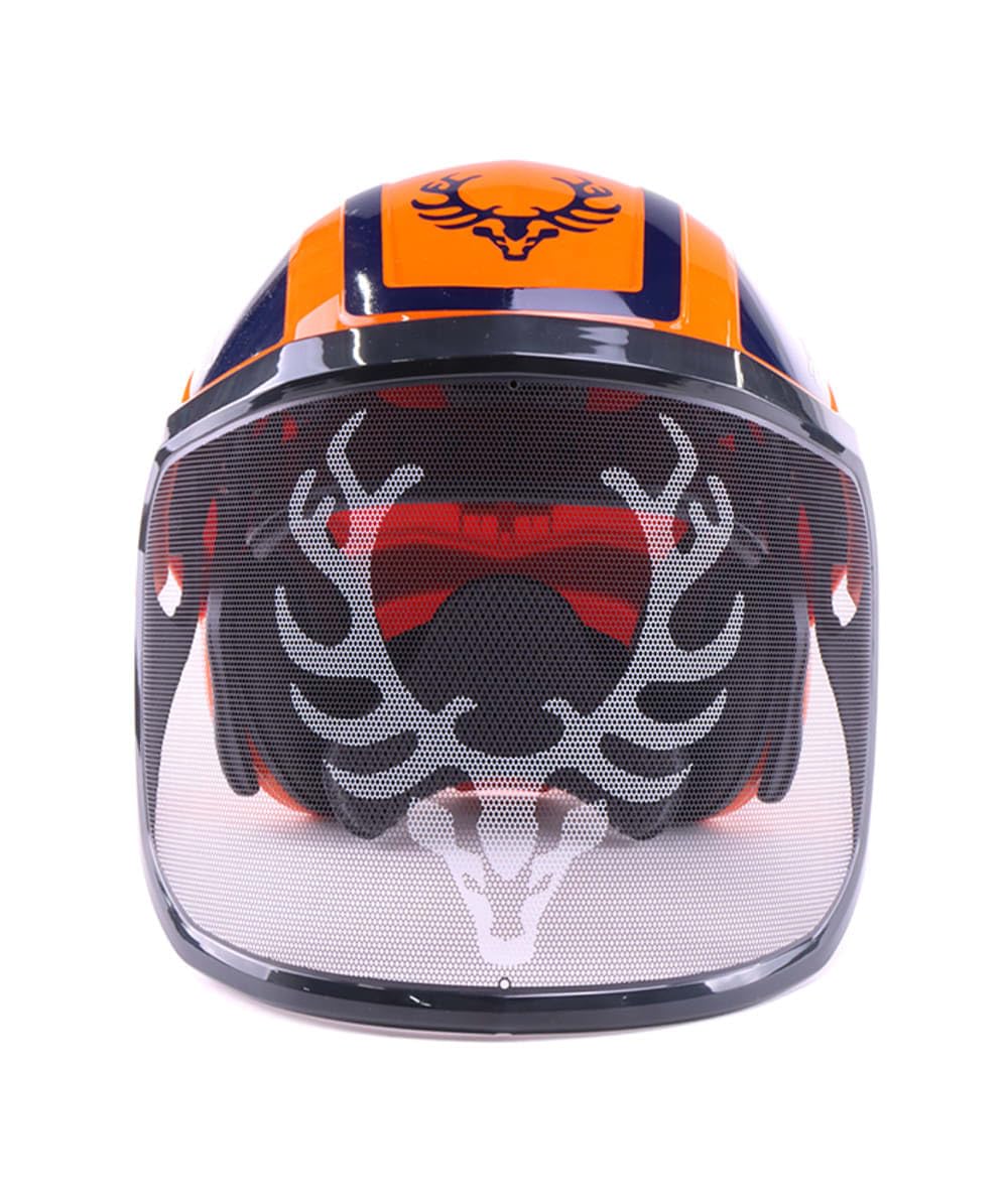 Protos Forsthelm/Schutzhelm KOX Edition mit Gehörschutz und Visier Integral Forest Orange/Blau KOX Edition Orange/Blau mit Ätzmetallvisier F39