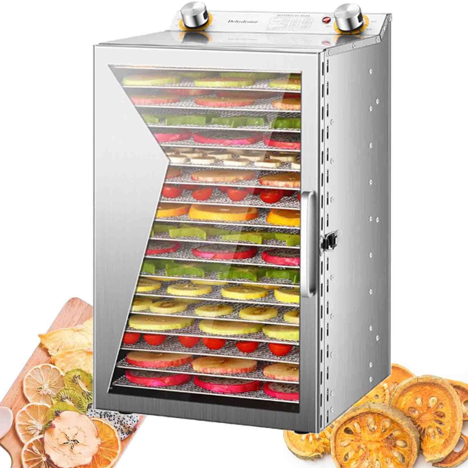 PtaTritious Commercial Food Dryer Machine, Home Freeze Dryer, 12/18 Stainless Steel Trays, Food Dehydrator, Digital Timer & Adjustable Temp Control for Jerky, Herbs, Fruits 18Layer