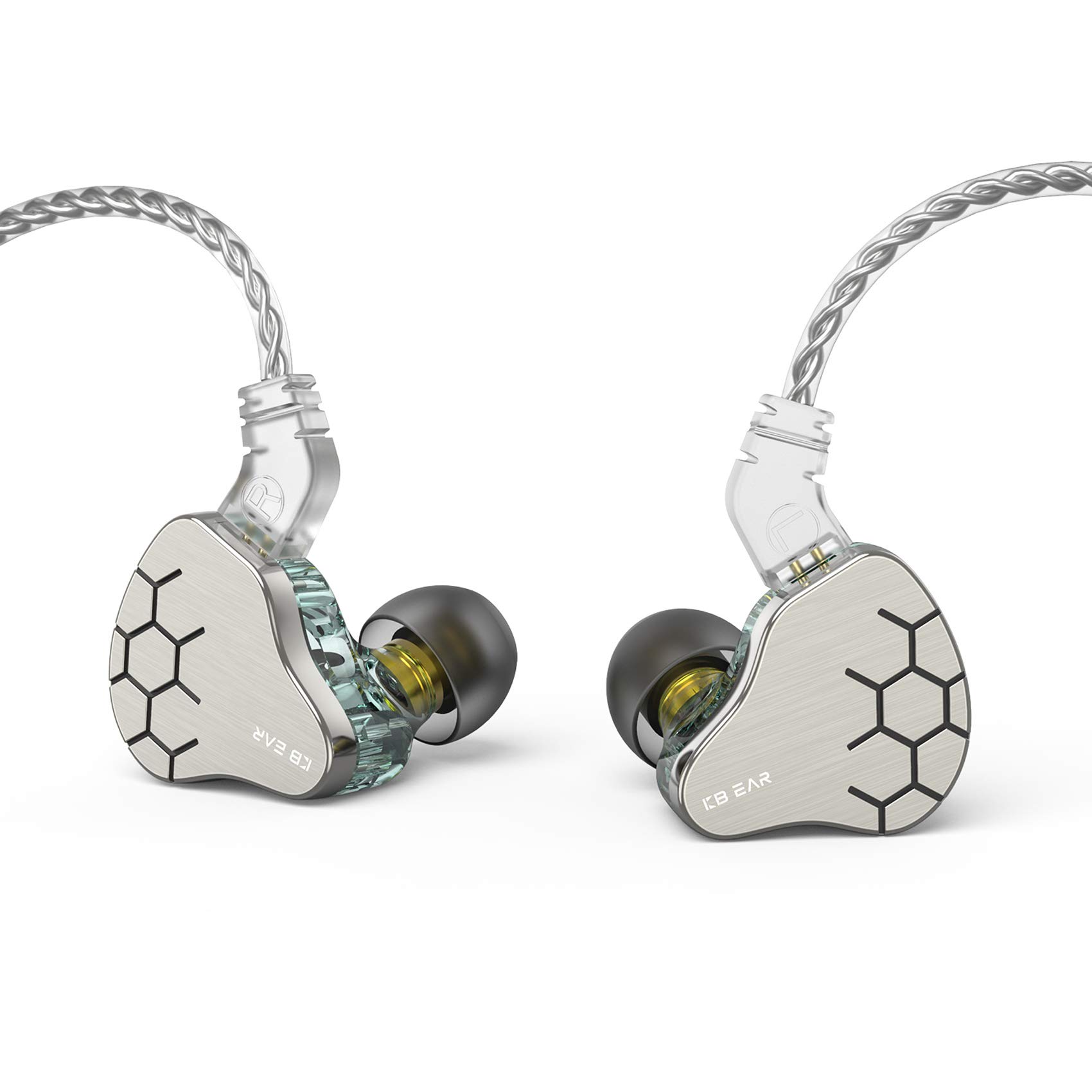 KINBOOFI KBEAR Lark Cuffie in-Ear, Guscio in Lega di zinco e Cavità per PC 1BA 1DD Balance Nature In-Ear Monitor con Cancellazione del Rumore Cuffie Hi-Fi IEM per Musicista (verde, senza microfono)
