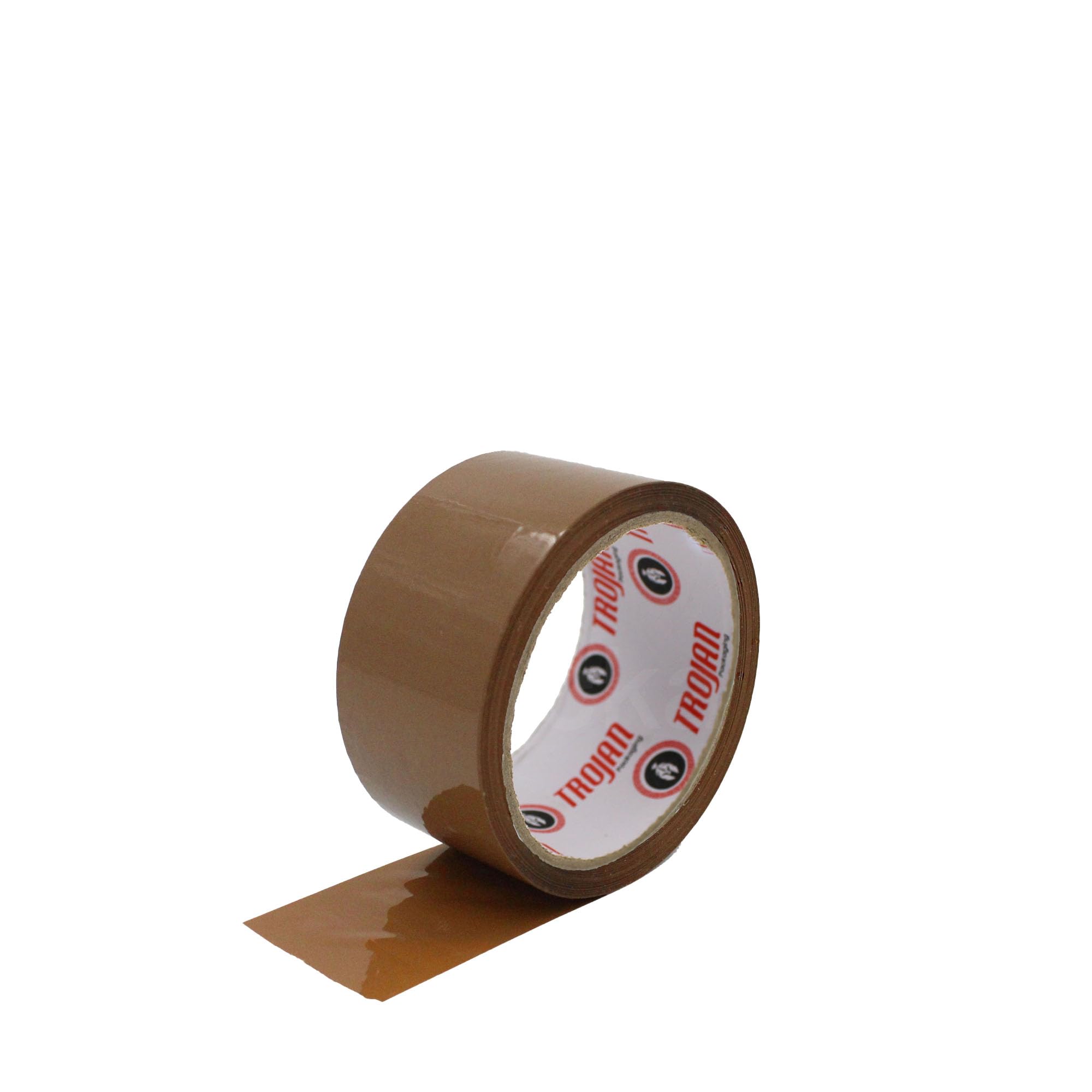 Trojan Packaging Tapes Heavy Duty Industrial Quality All Purpose Parcel Packaging Tape 48mm x 66m Long With Strong Adhesive for all Mailing Shipping Boxes Brown, Clear or Fragile (24, Buff)
