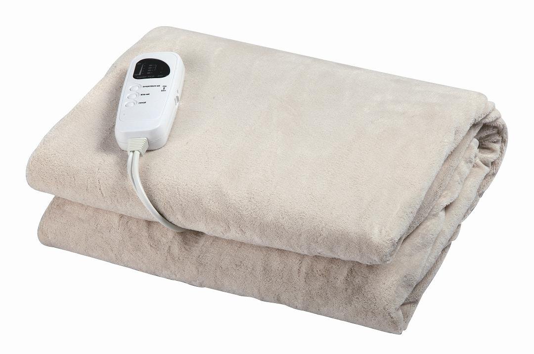 Electric Heated Throw Over Blanket Soft Fleece Washable Polyester Warm Mattress