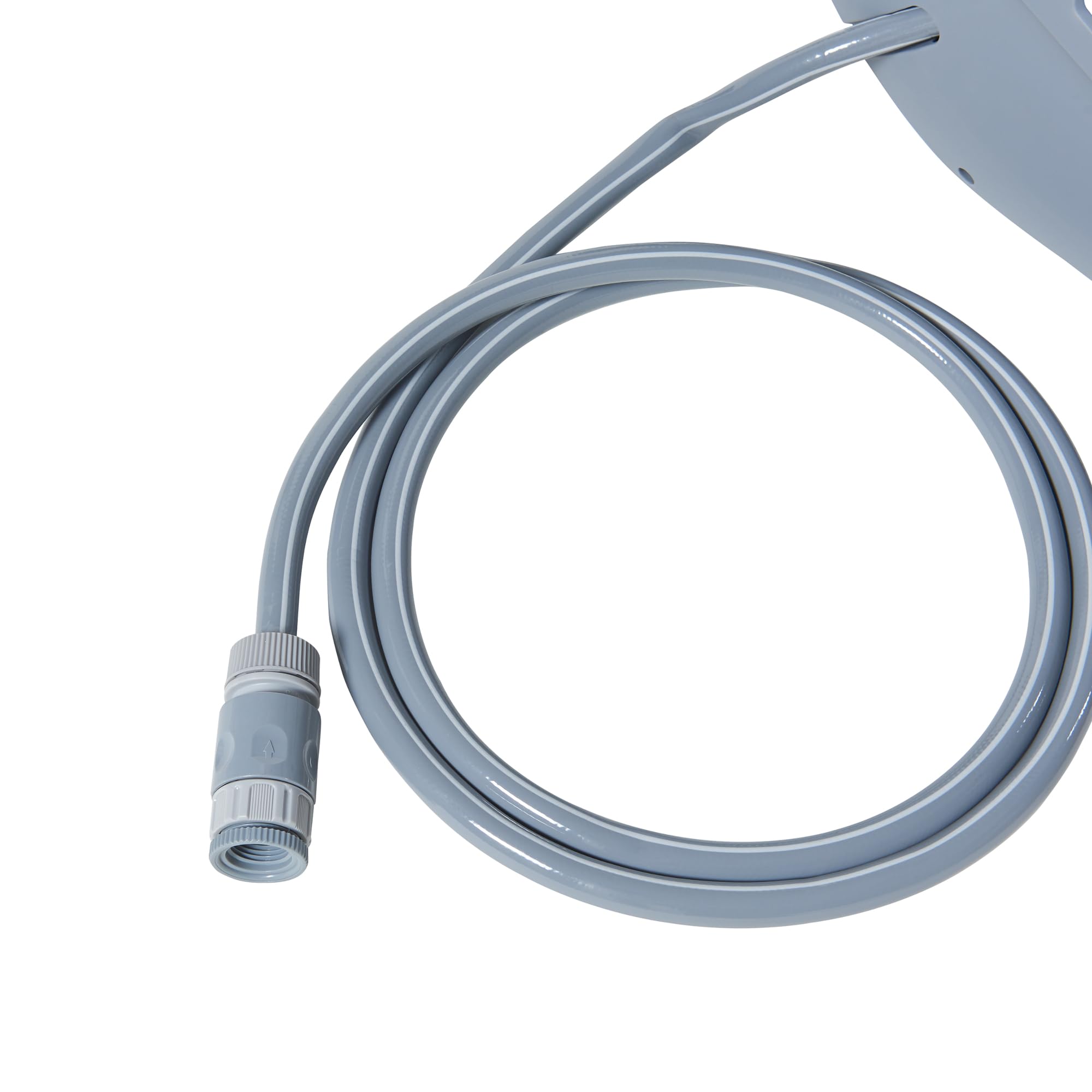 pro.tec Avvolgitubo da Giardino per Irrigazione Supporto da Parete Girevole con Tubo di Irrigazione da 30 m Ugello Spruzzatore Regolabile - Grigio