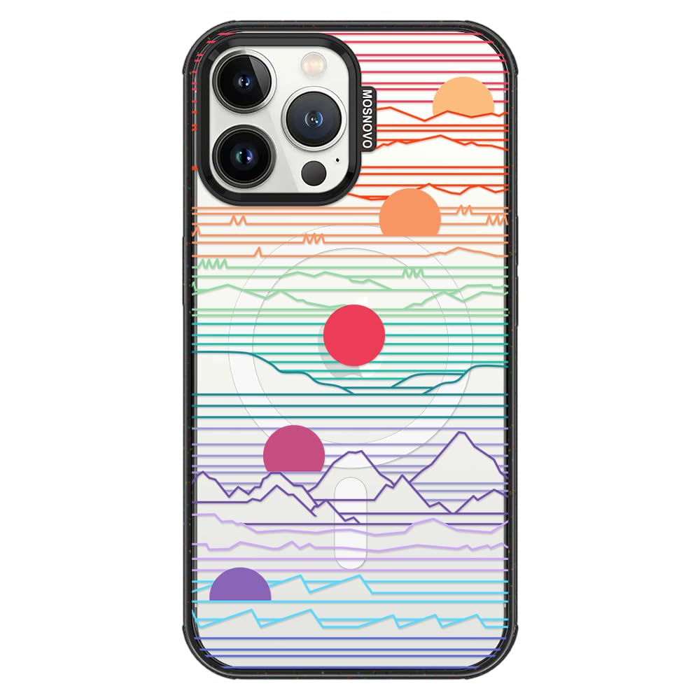 Coque iPhone 13 Pro Max MagSafe MOSNOVO antichoc motif coucher de soleil - 8