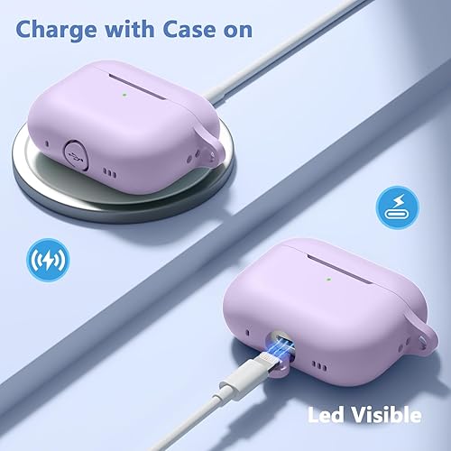 Miniatura 6 de Funda para Airpods Pro 2 con kit de limpieza, funda protectora completa de silicona suave para AirPods Pro para mujeres y hombres, compatible con