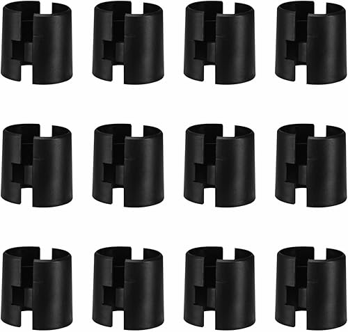 24 clips de alambre negro para estantes Clips de bloqueo de estante para estantes de tubería de 58 pulgadas Reemplazo de plástico duradero para