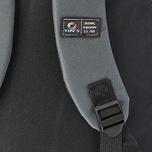 Mochila casual, Poliester, Unissex, Cinza