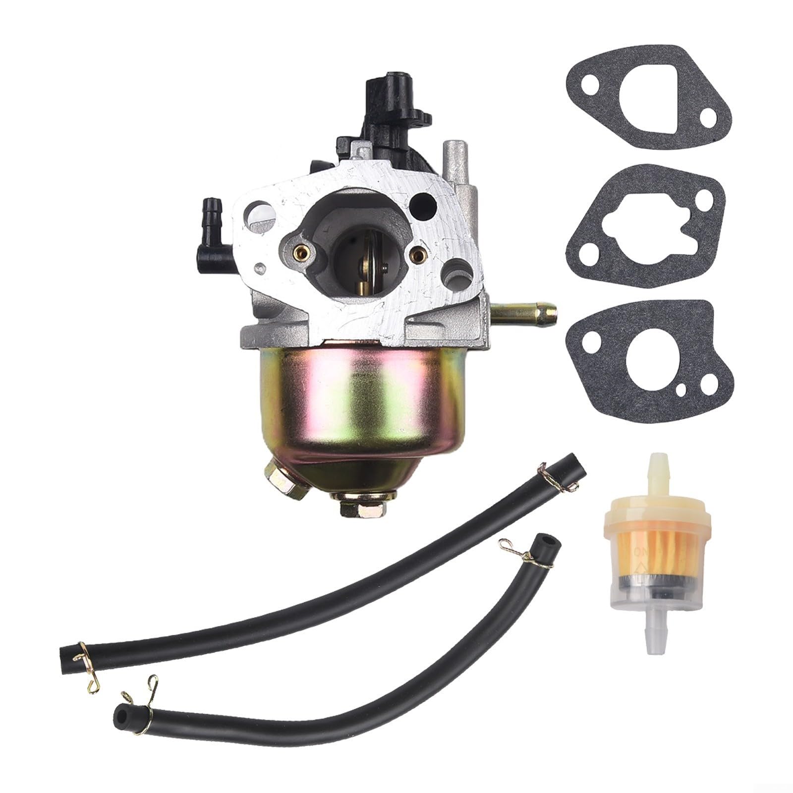 Carburettor for Carb Replacement for Mountfield HP414, M411PD, for RS100, and SP414 Lawn Mower with Gasket Fuel Filter, Garden Power Equipment Parts Accessories, Easy Installation