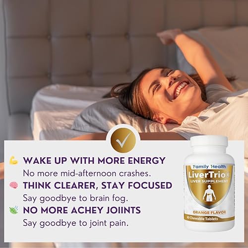 Miniatura 9 de LiverTrioX - Suplemento antioxidante integral para el hígado, tabletas masticables de suplemento hepático con el mismo, glutatión, silibina,