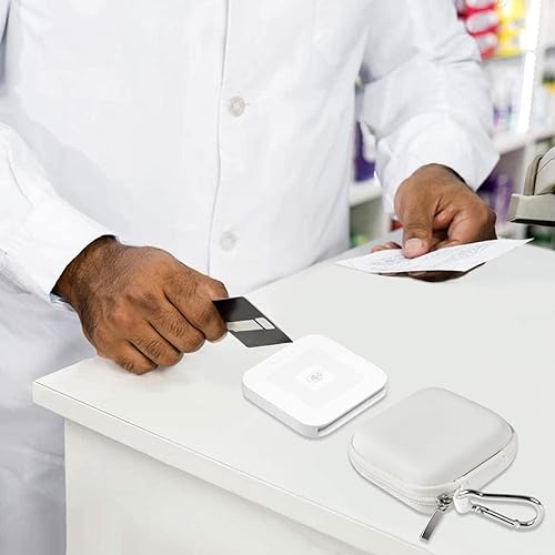 Vista 28 de Comecase Estuche para lector de tarjetas, soporte duro para bolsa de transporte para Square A-SKU-0485 sin contacto y lector de chips con cable