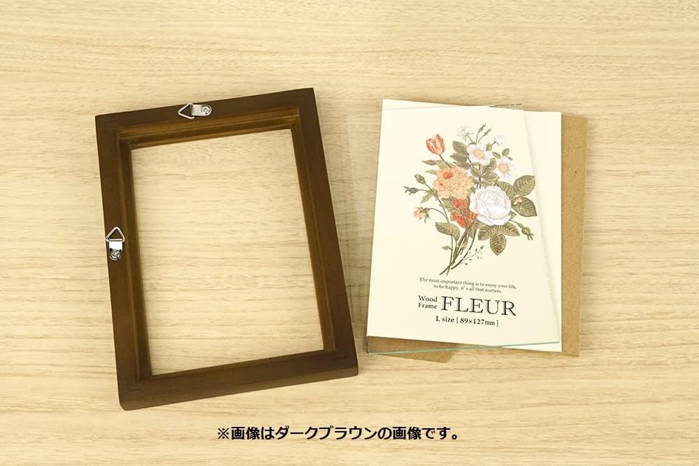 VANJOH 106578 Photo Frame, Wood Frame, Fleur L Size, Brown