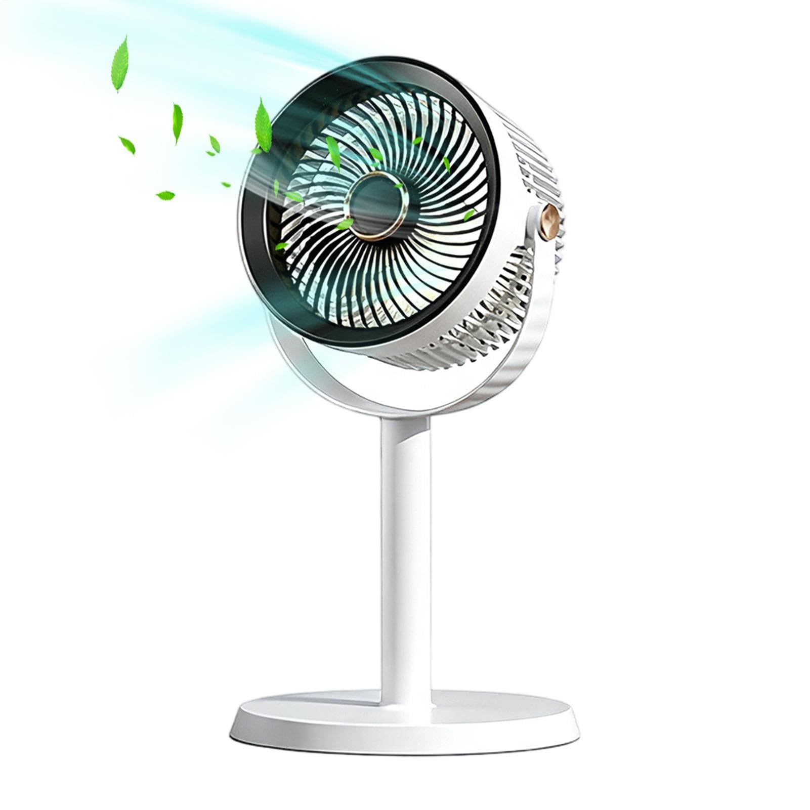 Ventilatore a piantana Ricaricabile 5 Velocità Silenzioso con Luce Notturna | Ventilatore da terra silenzioso e potente Per Soggiorno Ufficio Casa Cucina Dormitorio Interno Esterno Campeggio
