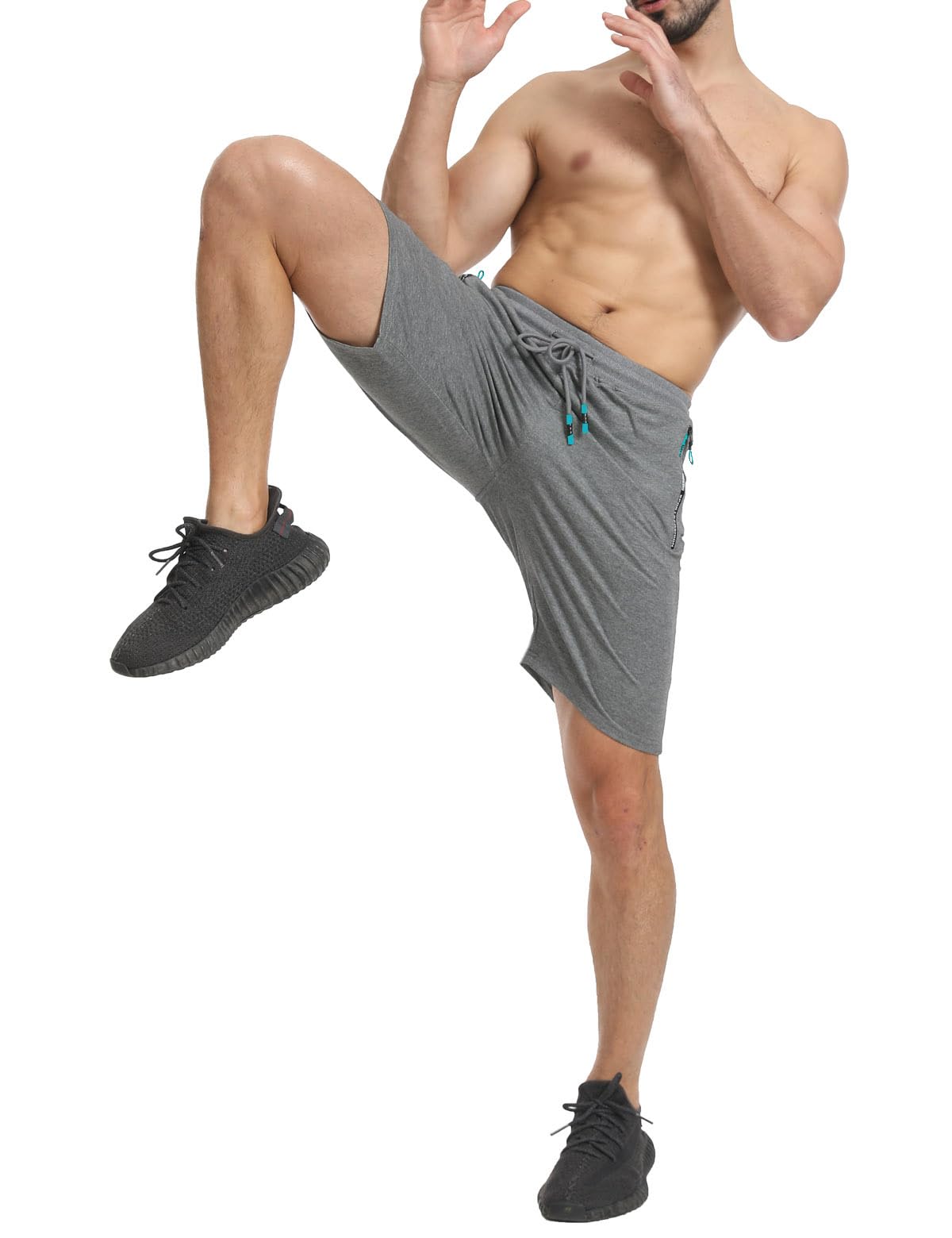 JustSun Pantaloncini Uomo Shorts Sportivi con Tasche con Zip