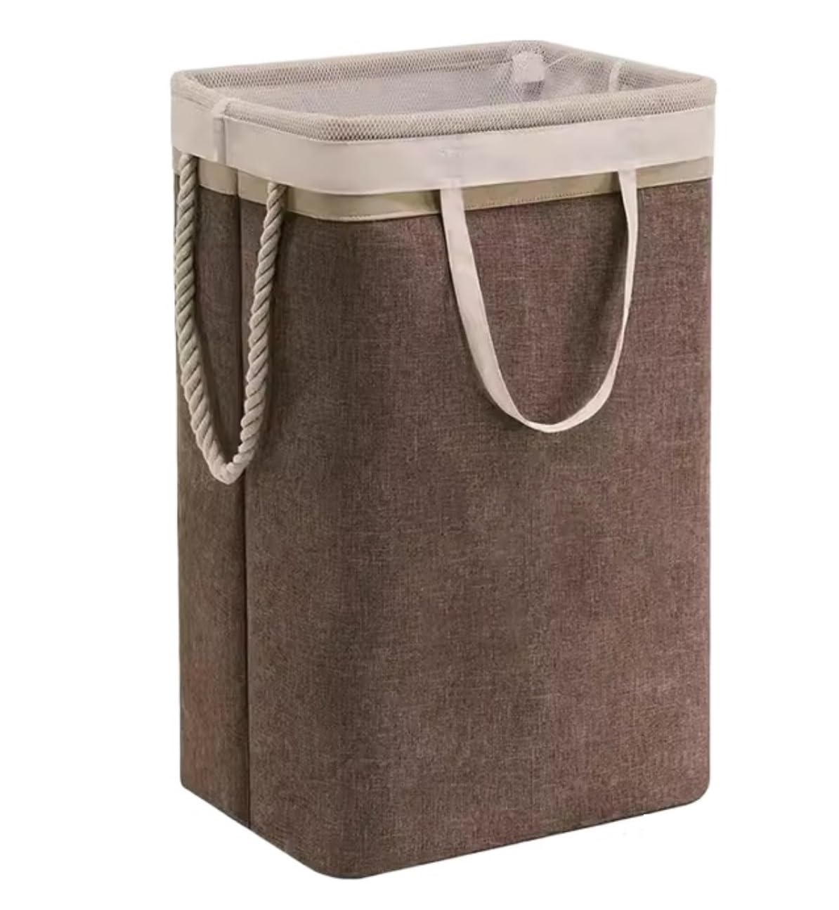 Cesta Ropa Sucia Cesto Ropa Sucia Cesto Para La Colada Plegable Con Asas Y Bolsas De Malla, Cesta Alta Para La Colada Para Dormitorio Y Baño Familiar Cubo Ropa Sucia Cesta de Ropa Sucia ( Color : Brui