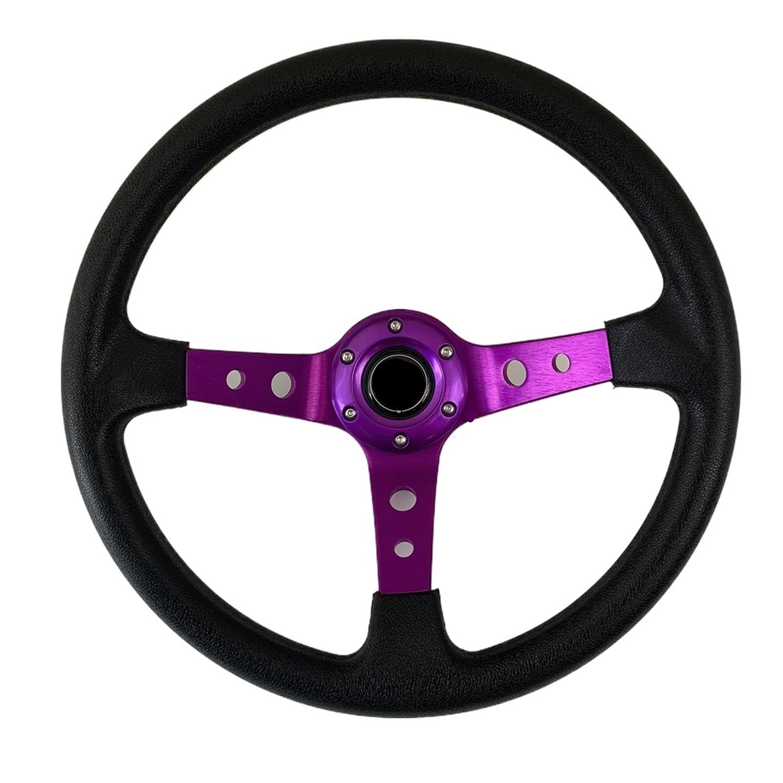 Shuogoufeng Store Universal Cars Racing Car Racing Kierownice PU 14-calowa sportowa kierownica do driftu(001-GZFXP114-07)
