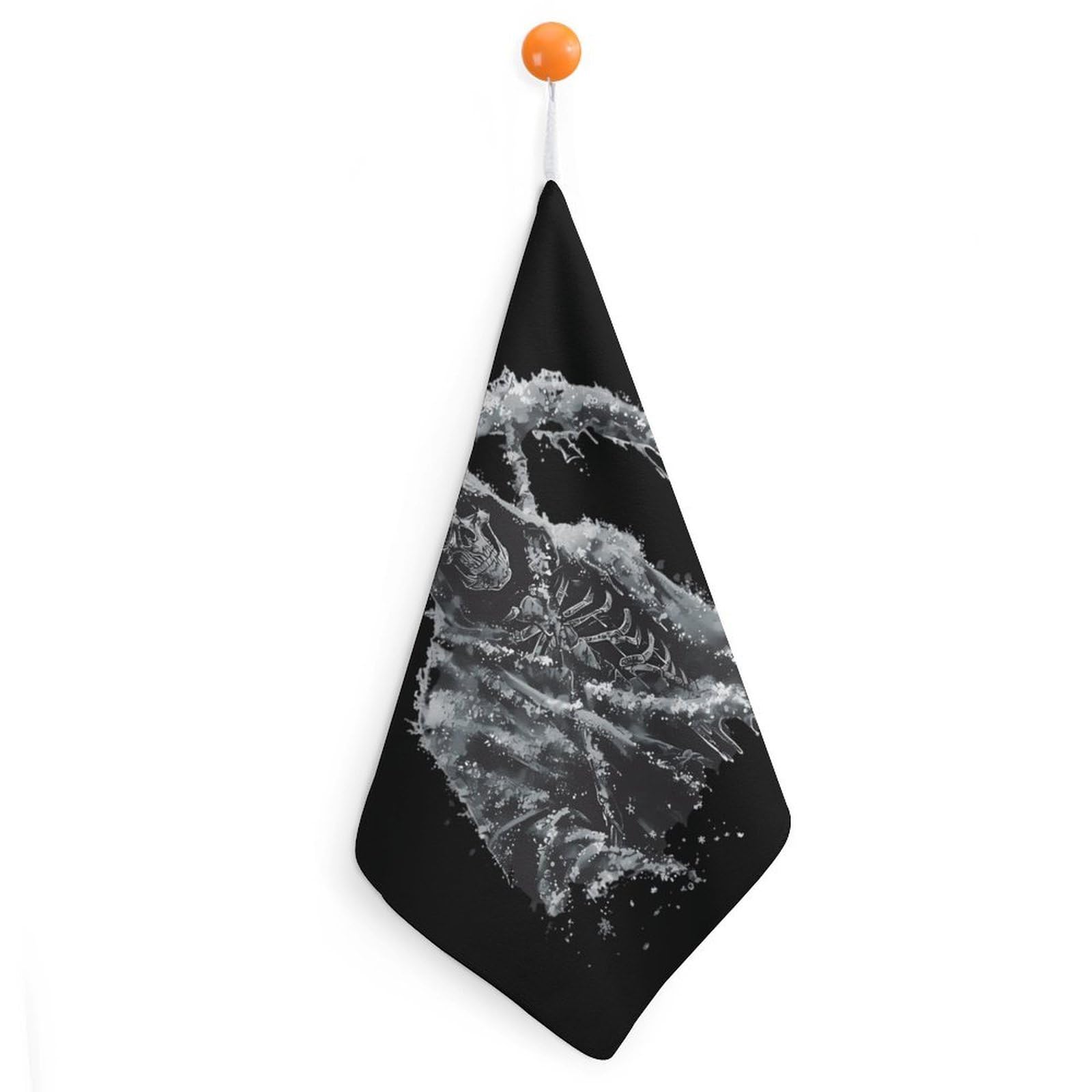TXFBTRFSA Grim Reaper Hand Towels with Hanging Loop Kitchen Towel Handkerchiefs Cleaning Cloths