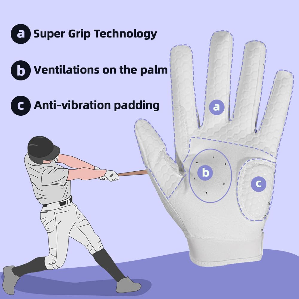Seibertron B-A-R PRO 2.0 Signature Baseball/Softball Batting Gloves Super Grip Finger Fit for Adult White XS : Amazon.co.za: Sports & Outdoors Seibertron B-A-R PRO 2.0 Signature Baseball/Softball Batting Gloves Super Grip Finger Fit for Adult White XS : Amazon.co.za: Sports & Outdoors