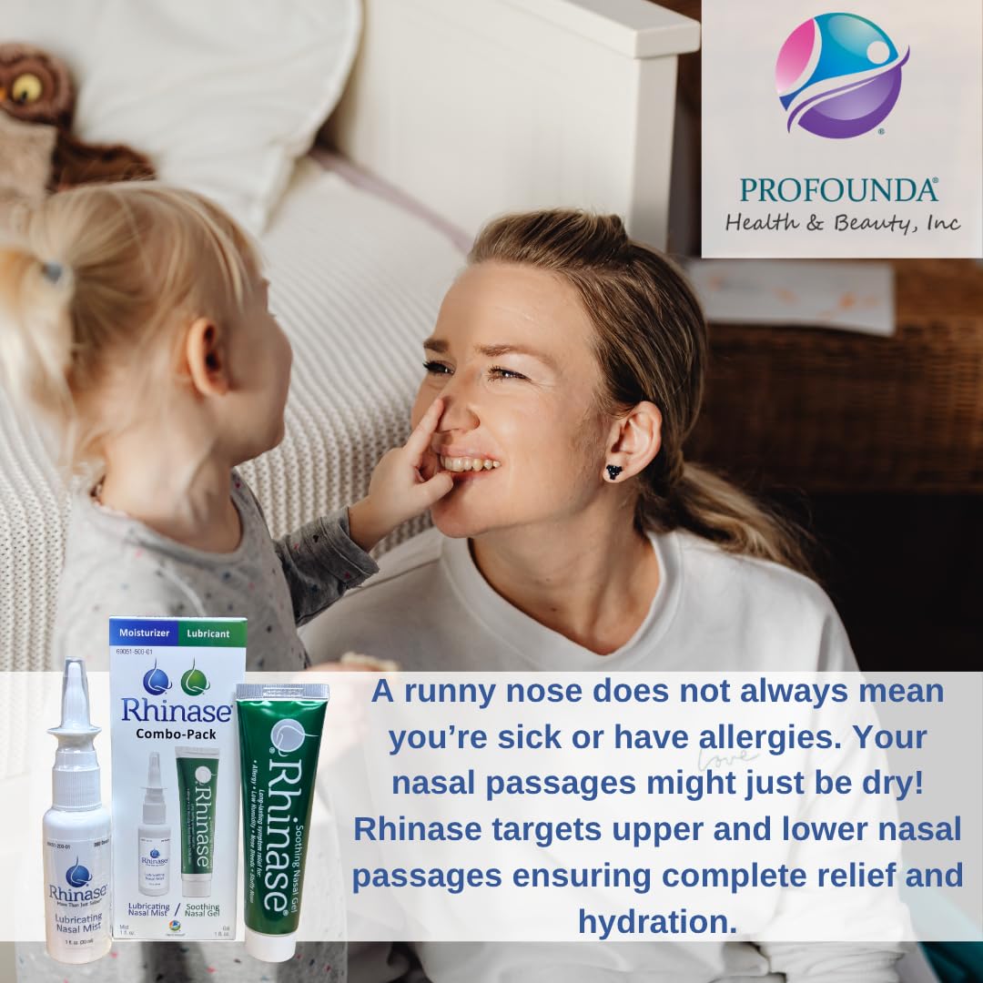 Rhinase Nasal Care Combo Pack - Nasal Gel (1 oz) & Saline Spray (1 oz) for Dryness, Allergy Relief & Nosebleed Prevention, Aloe-Free & pH Balanced — Amazon image 8