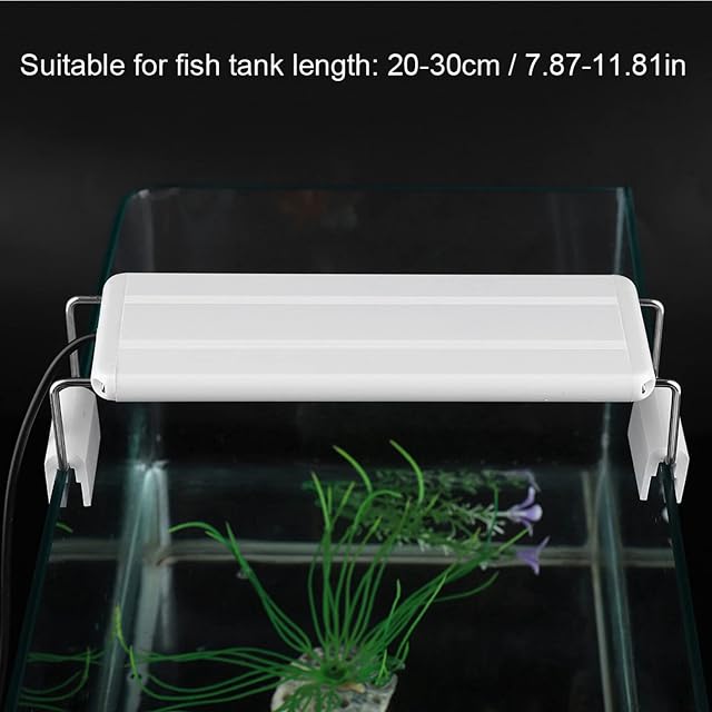 Foto 4 de 8 de Compras Locas Luz subacuática para Acuario, Acuario con Clip Mini luz LED Lámpara para pecera EU Plug 220V