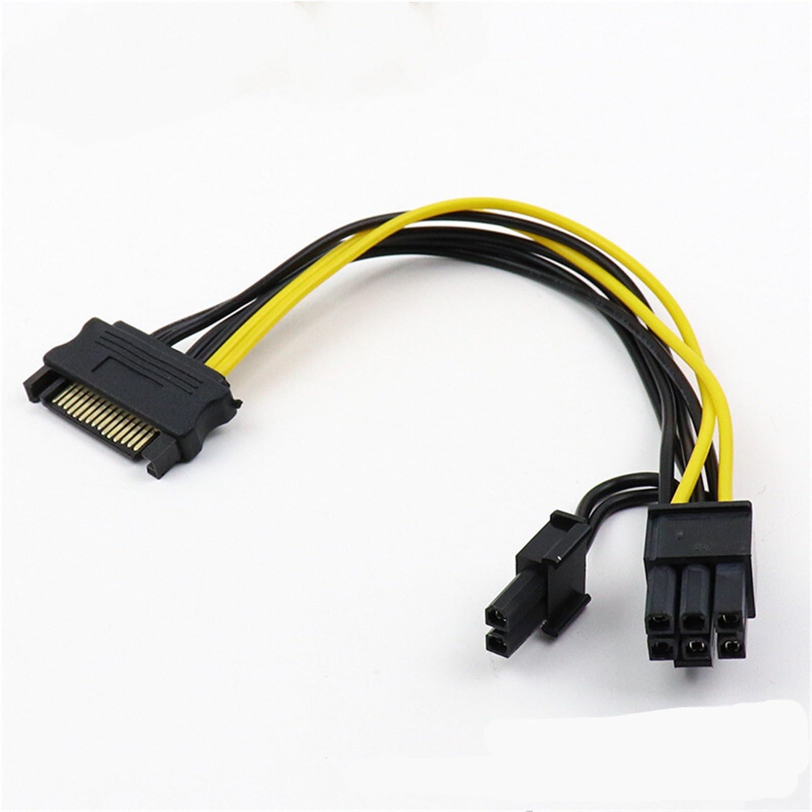 Cavi dati adattatore di alimentazione scheda video PCI-E maschio da 15 pin SATA maschio a 8 pin (6 + 2) Cavo adattatore di alimentazione SATA a PCI