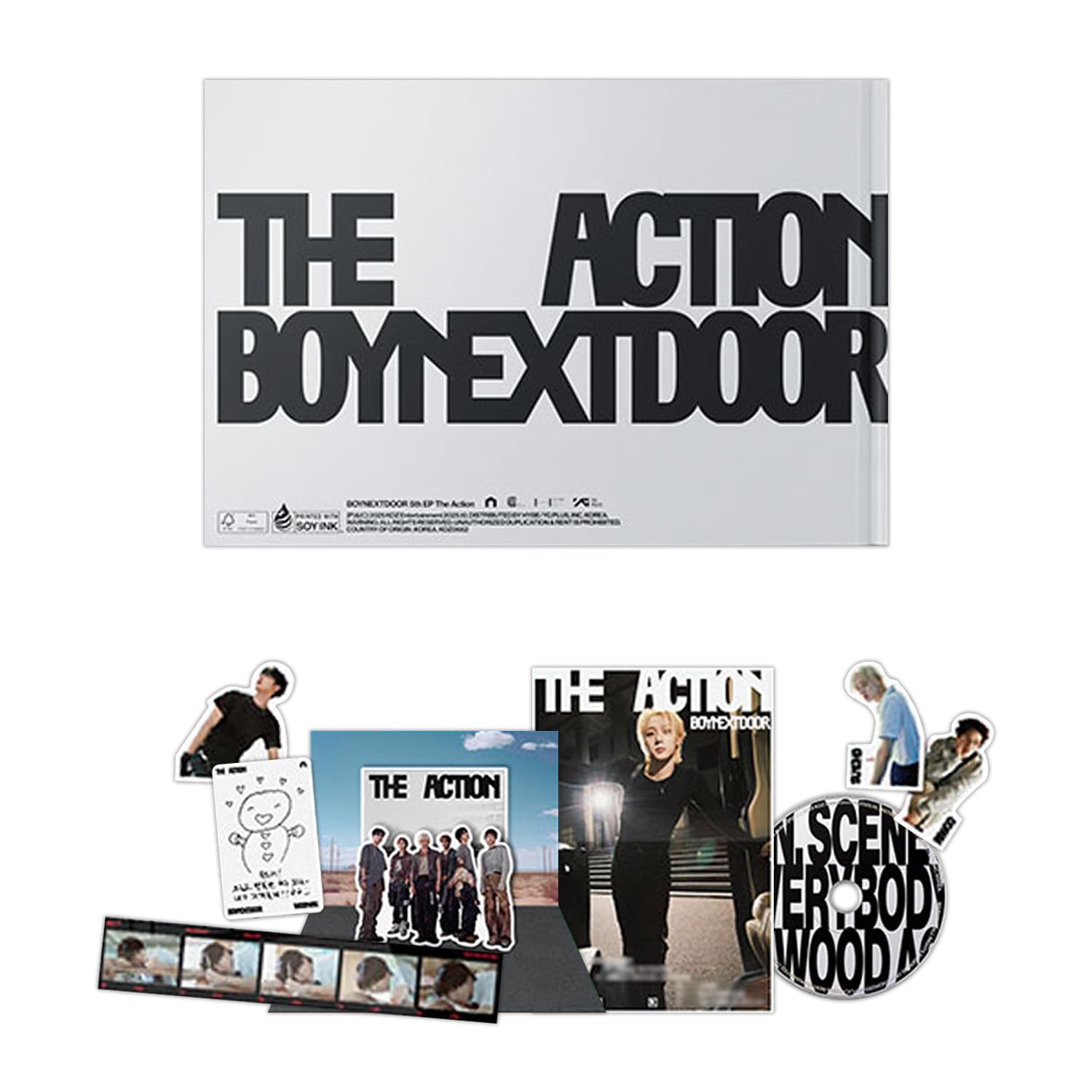 BOYNEXTDOOR - 5th EP Album [The Action] (Loading Ver.) Photo Book R + Sticker + Tabloid Poster + Film Roll + Pop-Up Card + Gift