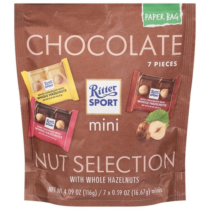 Ritter Sport Nut Selection Mini Chocolate Bars, 116 GR