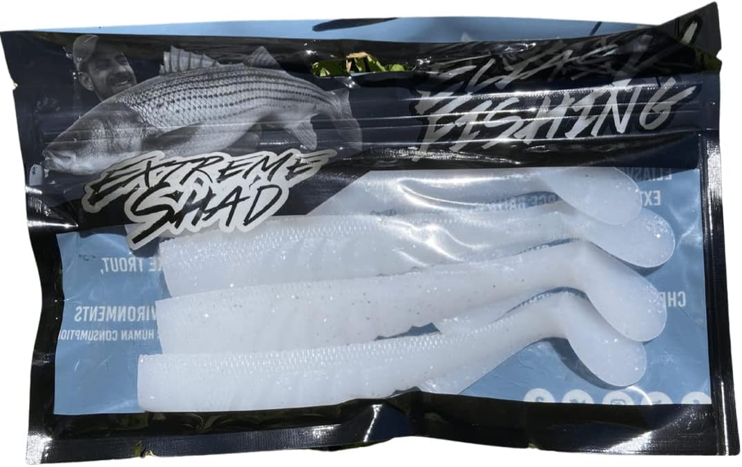 Extreme Paddle Tail Swim Baits - Soft Plastic Swimbaits, Premium Paddle Tail Swimbaits for Bass Fishing, Great Action Lifelike Saltwater Soft Swimbait Shad Lure