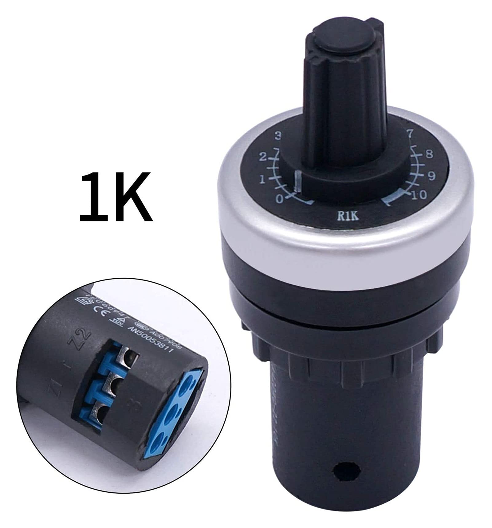 GUMMMY 1 inversor de potenciómetro giratorio de 22 mm 5 K ohmios (tamaño : 1 k ohm)