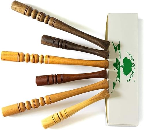 Set of 6 Wooden Handmade Regular Cigarette Holders
