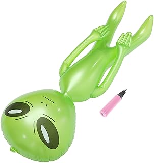 HONMEET 1set Inflatable Alien Halloween Balloons Toy for Kids Summer Toys for Kids Inflatable Alien Toy Halloween Inflatable Toys Inflatable Alien Balloons Halloween PVC Alien Balloon PVC