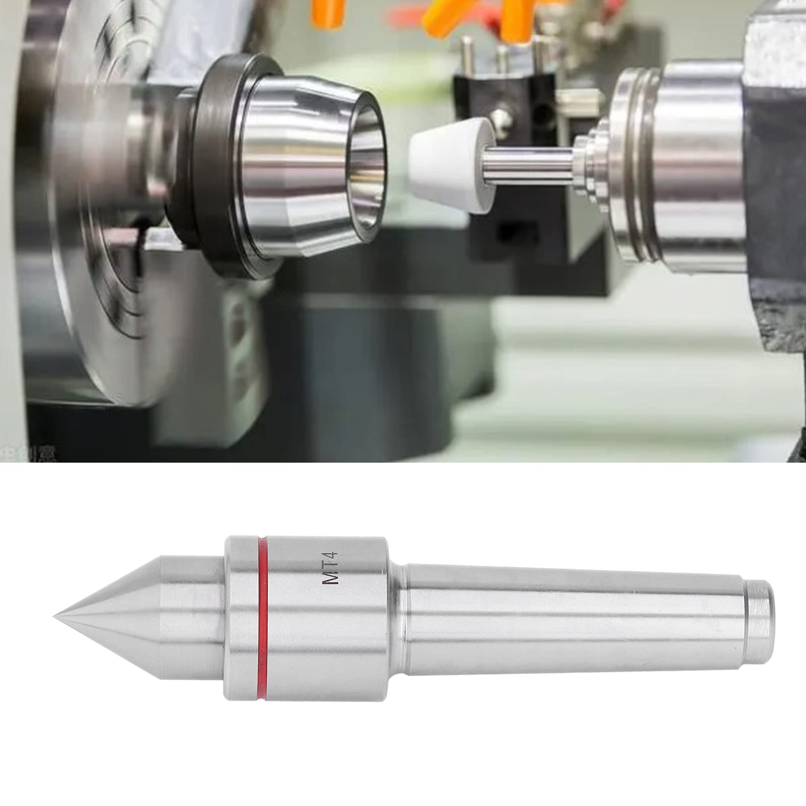 Mitlaufende Körnerspitze , MK4 Reitstock Zentrierspitzenzubehör 60° Kegel für CNC