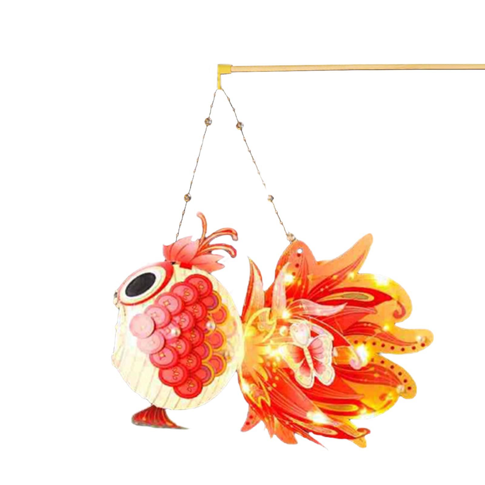 Elnwnnkc Of 4 Fancy Carp Lamp Set Festival Scaldfish Easy Assembly and Storage Lamps Cultural Home Decoration Cultural Home Decoration