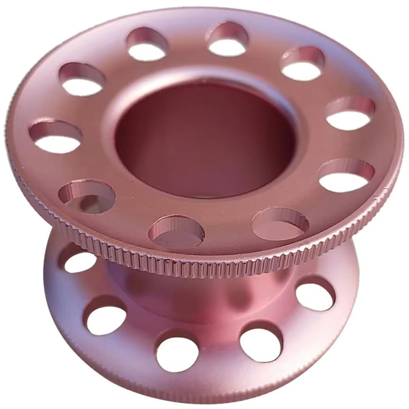 10 Hole Aluminum Alloy Miniature Diving Reel Professional Compacts Dive Snorkeling Spool for Underwater Exploration Diving Line Management Dive Spool