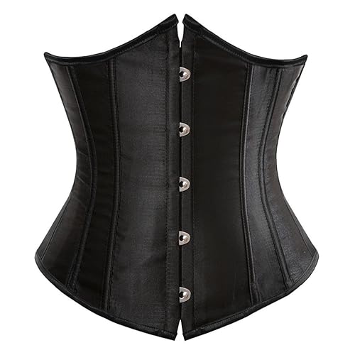 Zhitunemi Underbust Corset Tops for Women: Adult Halloween Costumes Woman 2025 Cosplay Historical reenactments Themed Parties - Large - Black