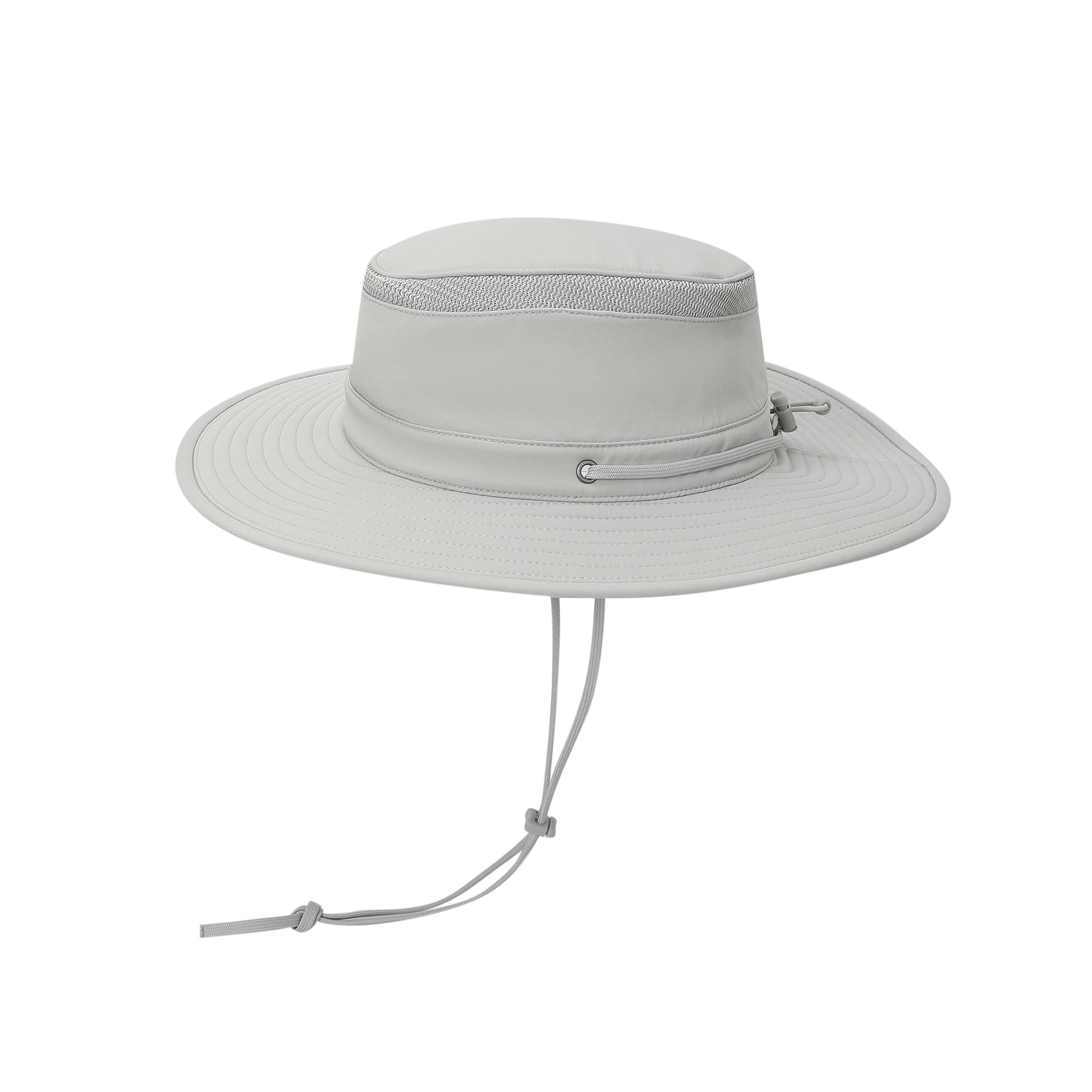 KANUT SPORTS Cimarron Safari Hat for Men and Women Wide Brim Sun Hat for Hiking, Running, Fishing Sun Protection Summer Hat (US, Alpha, X-Large, Light Grey)