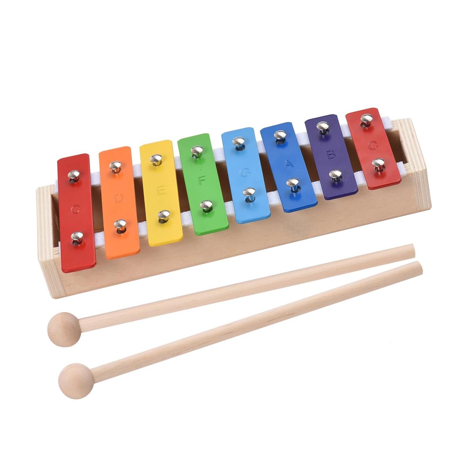 xilofono professionale Glockenspiel A 8 Tasti Con Mazze Di Legno Strumento Musicale A Percussione Squisita Fattura Robusta E Durevole