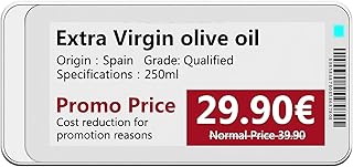 Electric Smart Control E-Paper Display, Digital Business Signage 6.5x7x4cm with ABS Casing, 2.4G Wireless, Supports Text, QR Codes, and Barcodes for Shops