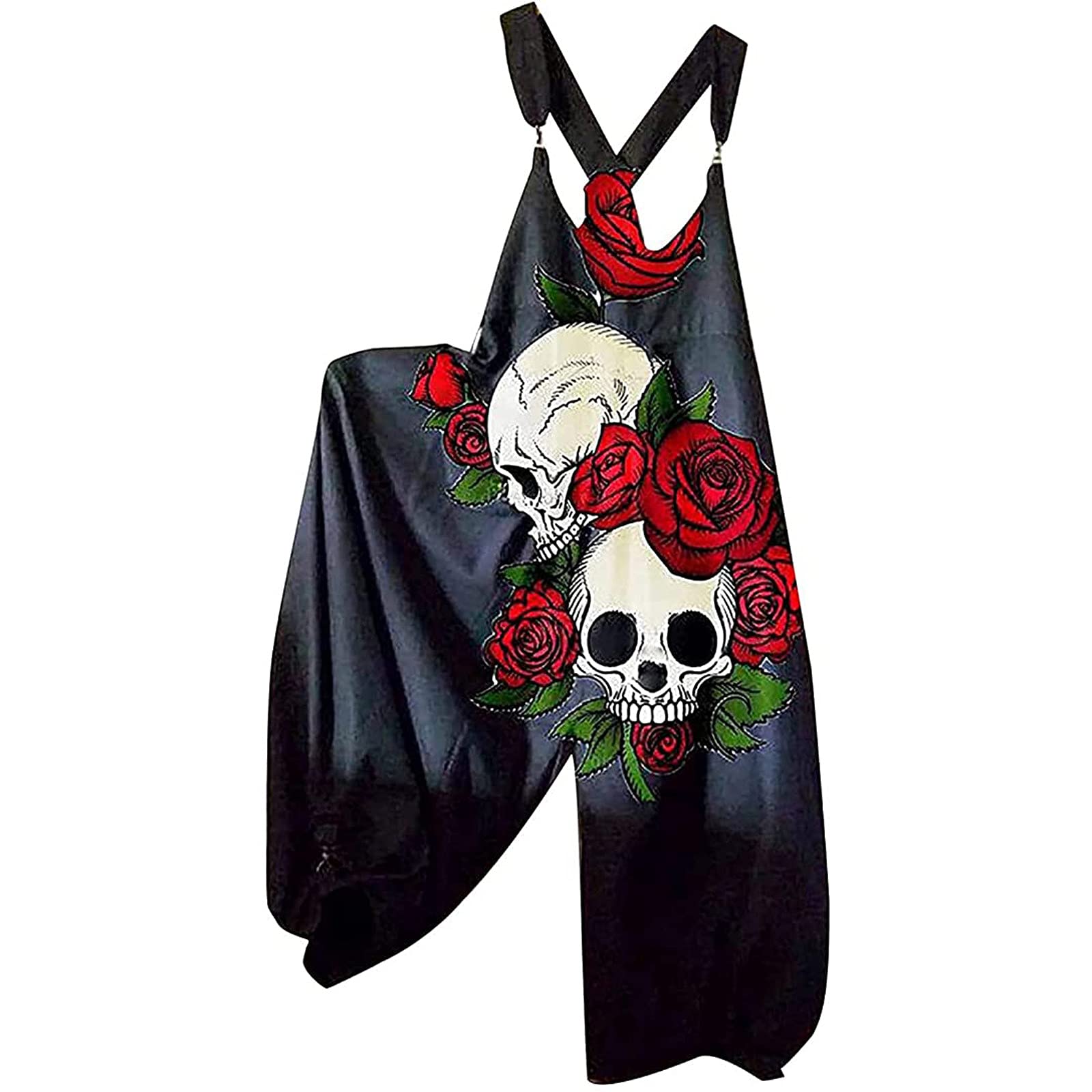 riou Mono Mujer Verano 2022 Talla Grande Ajuste Informal y Tejido Rizo con Botones y Bolsillos Mamelucos con Botones y Bolsillos para Mujeres Oversized Mamelucos