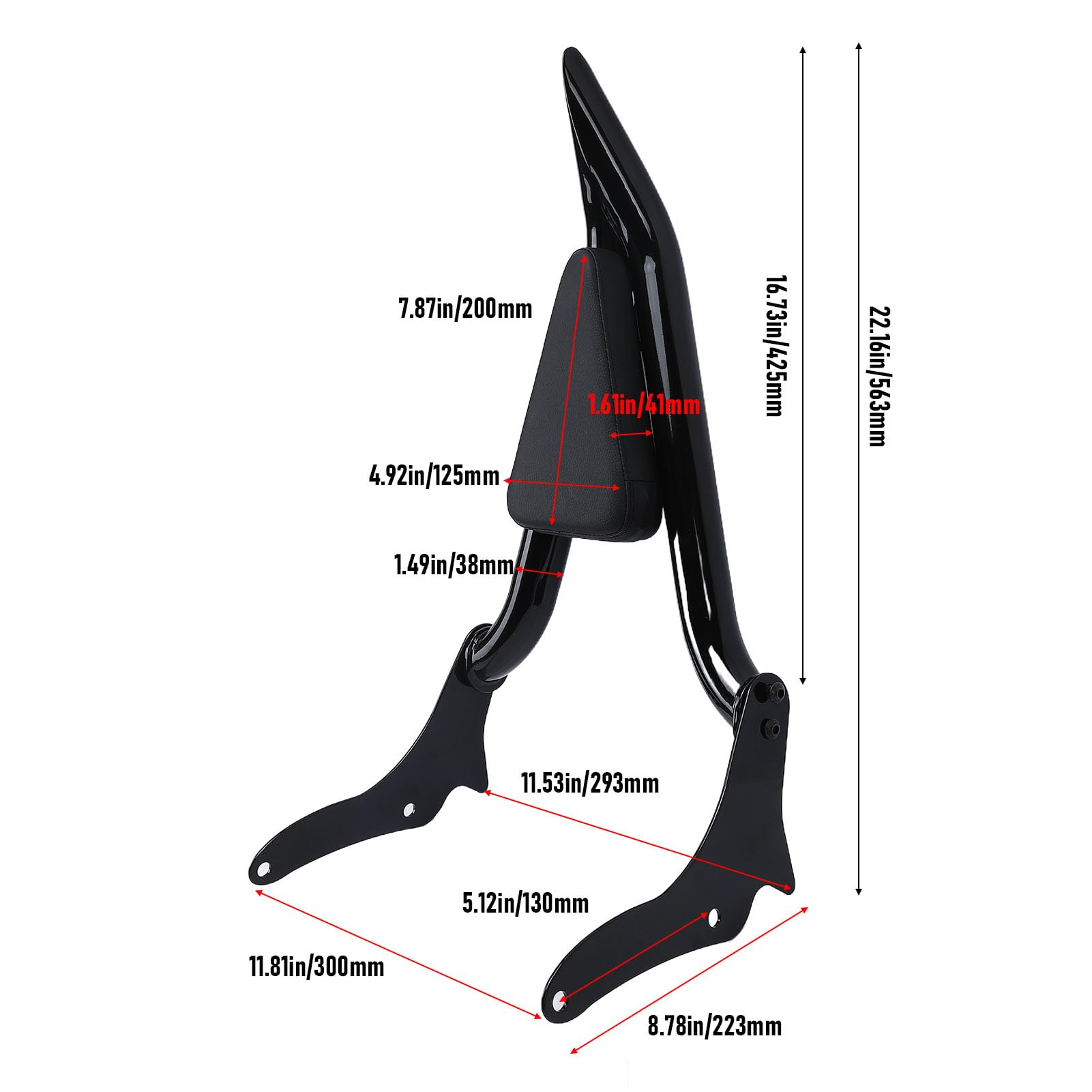 Respaldo Trasero para Motocicletas, Reemplazo de Barra Sissy Desmontable para Pernos 950 XV950 XVS950 2013 2025, Reemplazo de Barra Sissy de Respaldo Desmontable con