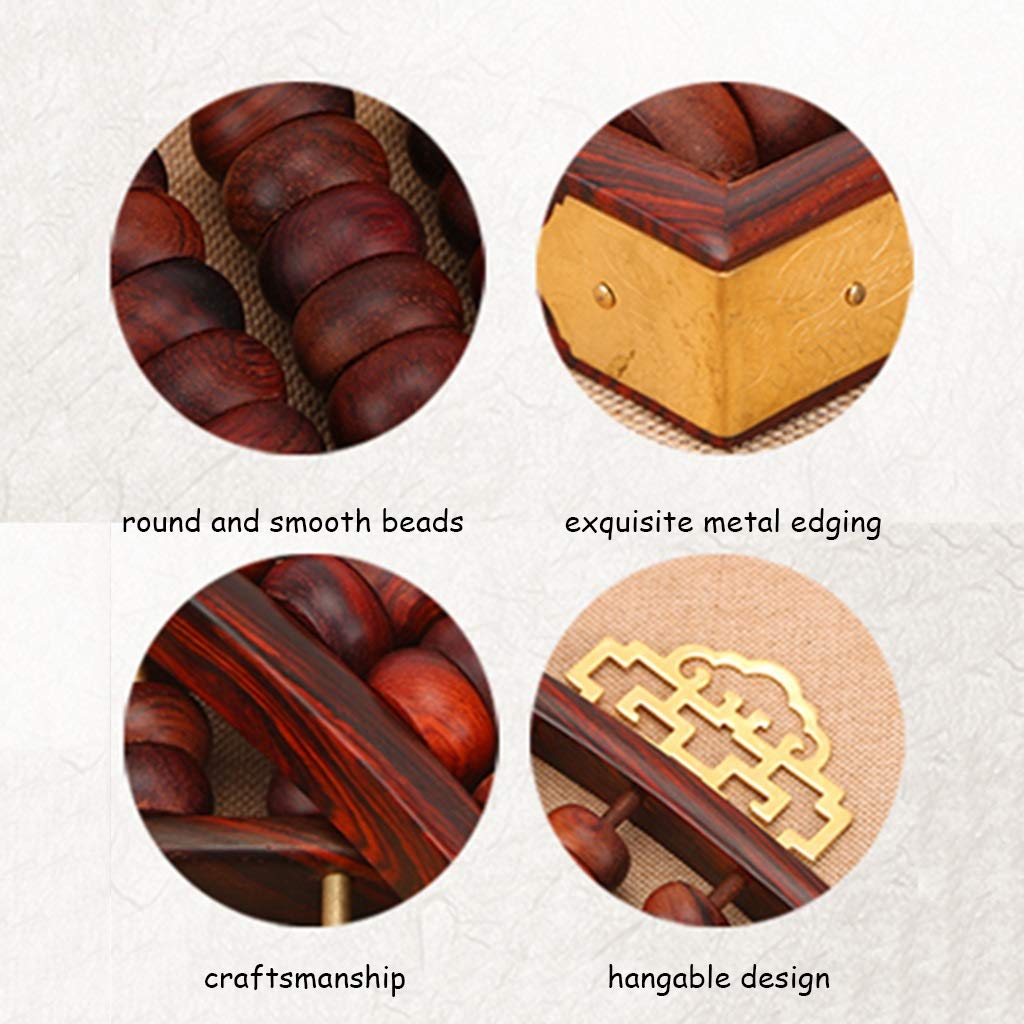 Boulier Standard à Chiffres, boulier en Bois, boulier en Forme d'éventail Artisanat Ornements boulier en séquoia Outil Traditionnel boulier Cadeaux d'affaires de Bureau(Brown B)