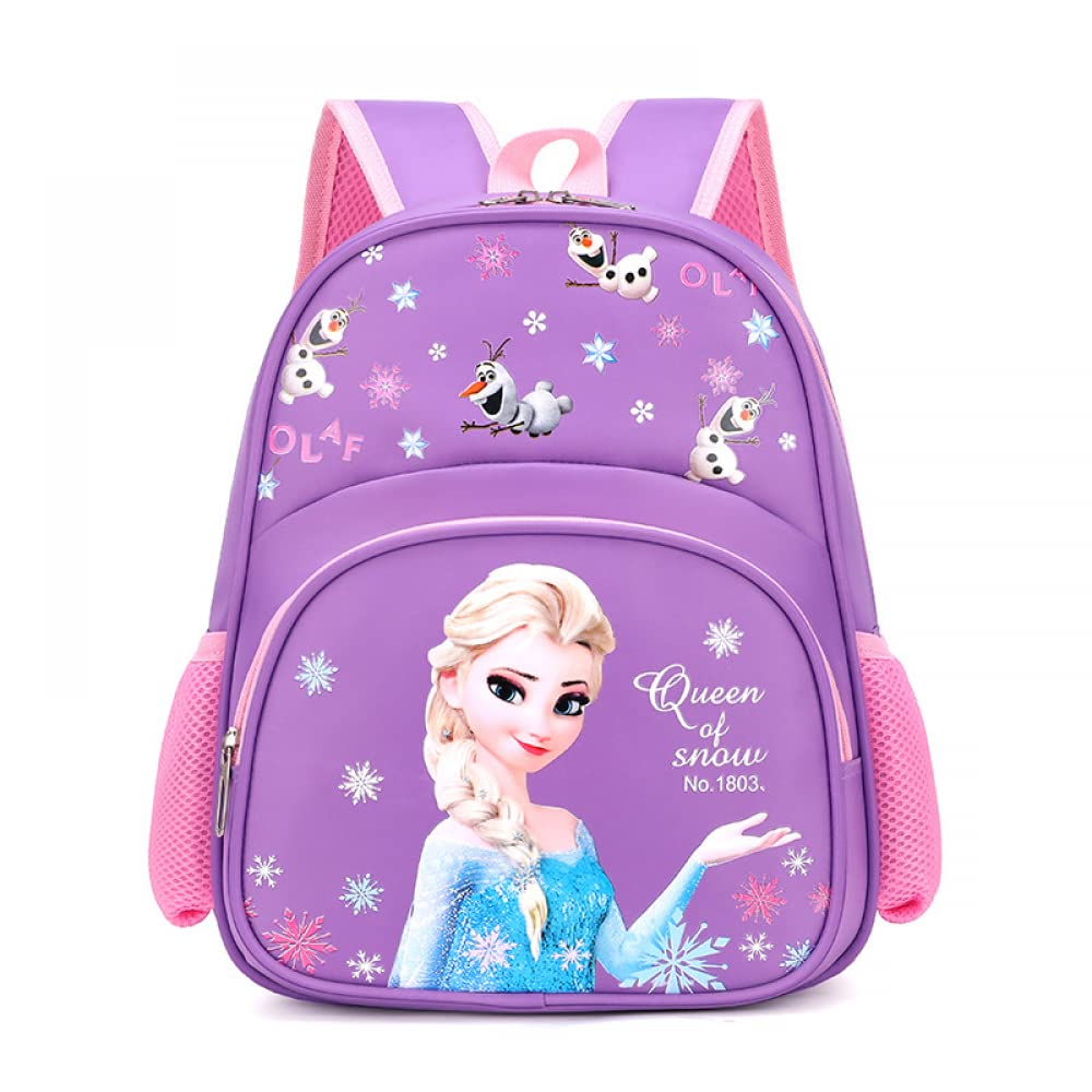 GoodernCompatible for Frozen Elsa Backpacks Frozen 2 Backpacks Frozen School Laptop Backpacks Waterproof Travel Laptop Backpack Frozen School Backpack Multi-Functional School Bag for Girls-Purple
