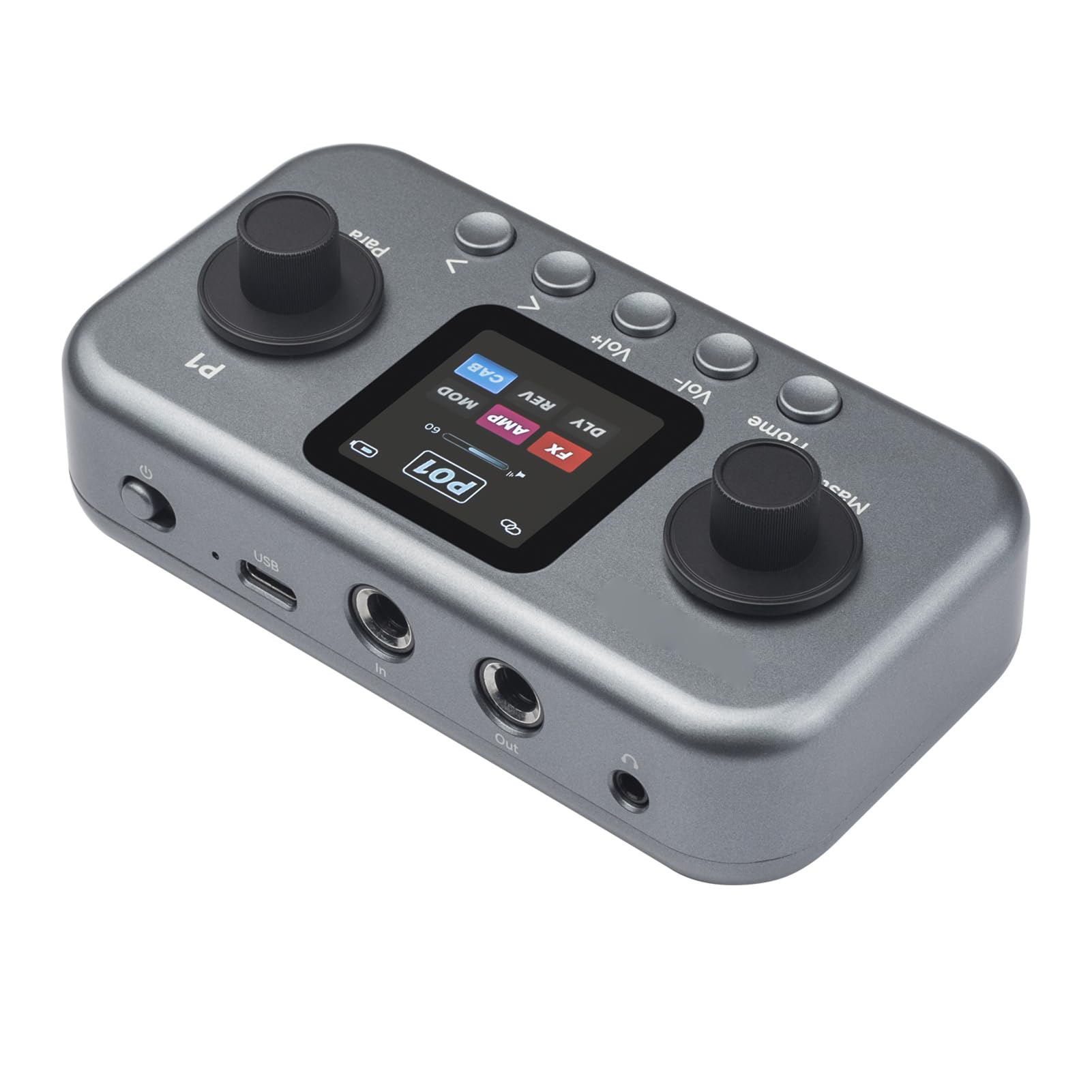Pedal de Efectos de Guitarra de 6 Módulos de Efectos, Pedal Looper de 30 Segundos, de Salida de Auriculares Estéreo con Batería de 2000 MAh, Ideal para Práctica de Guitarra Eléctrica y bajo