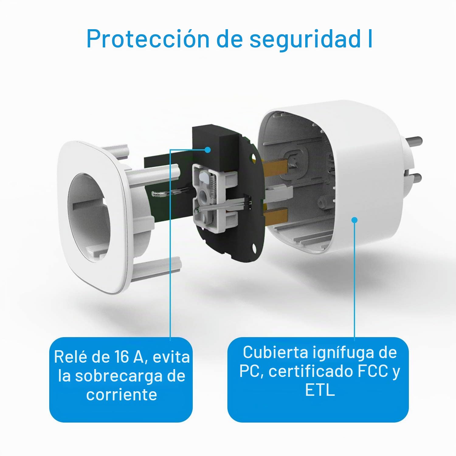 Meross Enchufe Inteligente WiFi 16A 3840W, Control de Voz, Paquete de 3 | Smart Plug con Control Remoto por App, Compatible con Apple HomeKit, Alexa, Google Assistant y SmartThings, 2,4GHz